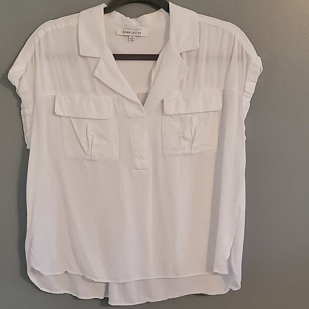 Rose And Olive White Top
